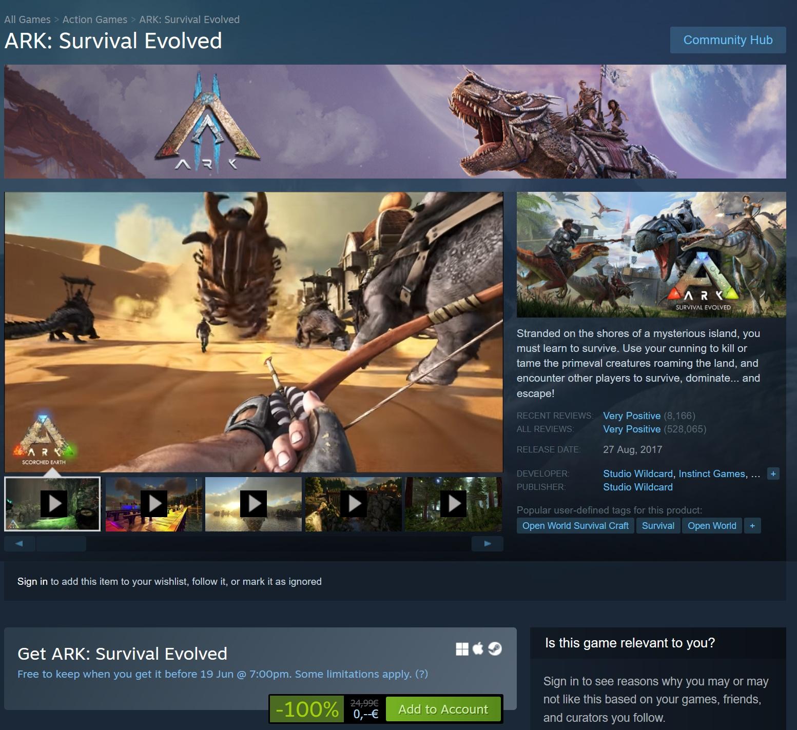 Ark: Survival Evolved para PC está grátis na Steam